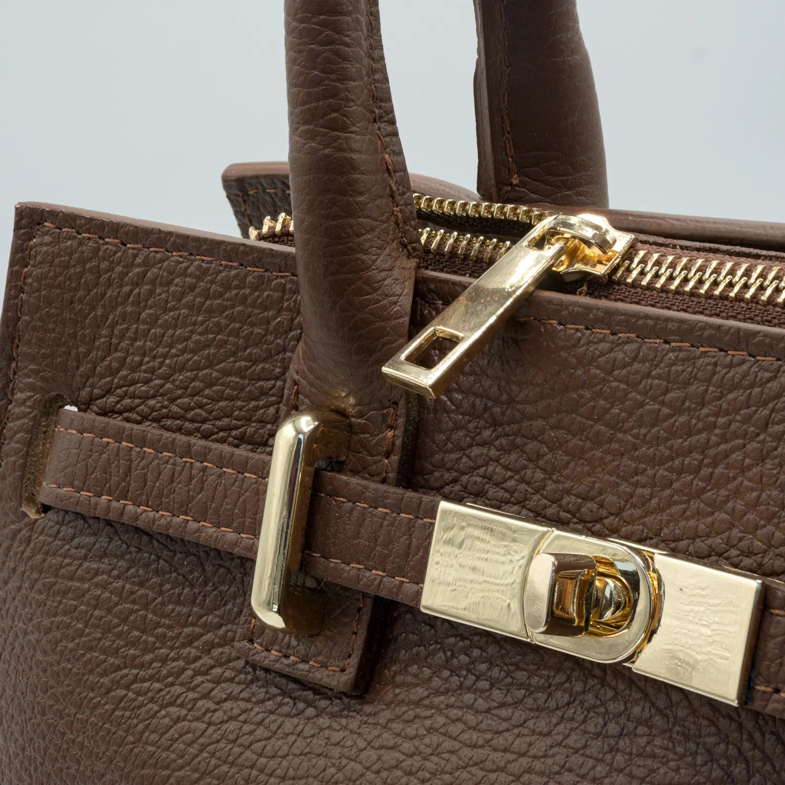 Italian Handmade Leather Bag for Women | Elegant Dark Brown Leather Tote Bag From Florence, Made in Italy | Top-Handle Satchel