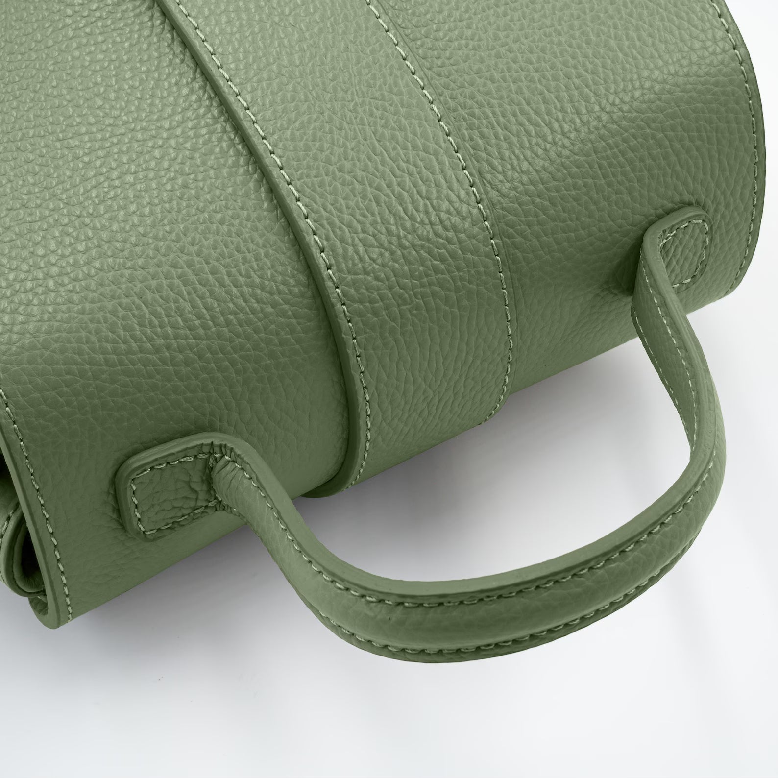 Italian Handmade Leather Bags For Woman | Elegant Top Handle Leather Bag From Florence, Green Bag, Made in Italy