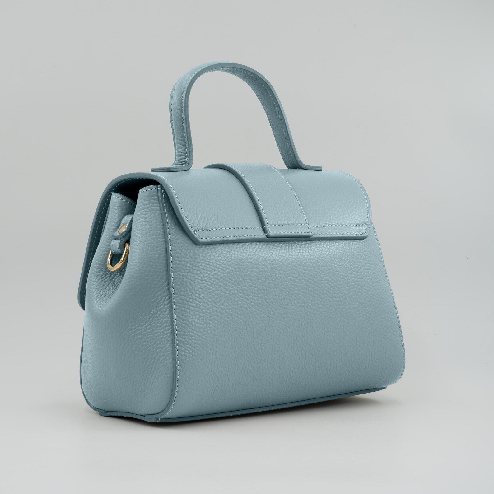 Italian Handmade Leather Bag for Women | Elegant Blue Tote From Florence, Made in Italy | Italian Leather Purse