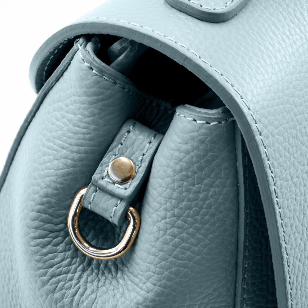 Italian Handmade Leather Bag for Women | Elegant Blue Tote From Florence, Made in Italy | Italian Leather Purse