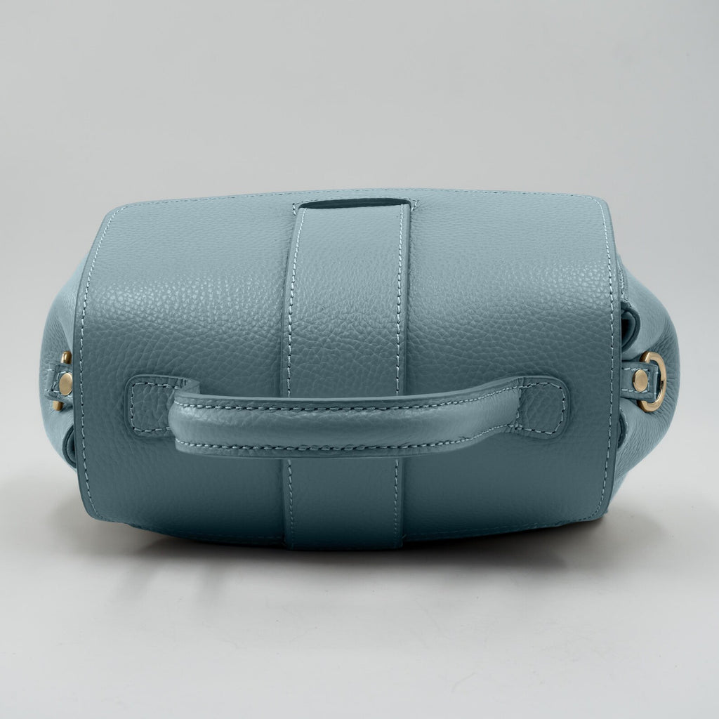 Italian Handmade Leather Bag for Women | Elegant Blue Tote From Florence, Made in Italy | Italian Leather Purse