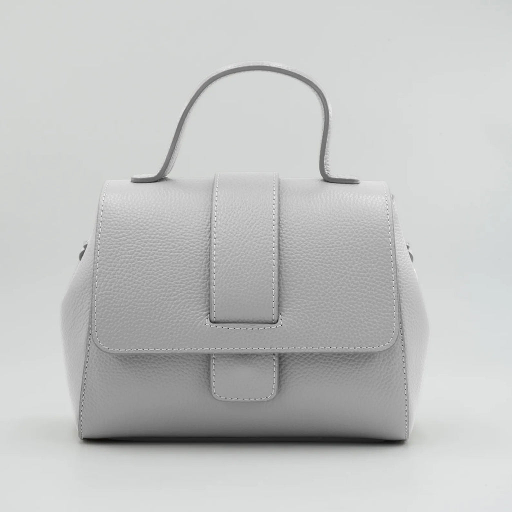 Italian Handmade Leather Bag for Women | Elegant Light Blue Tote From Florence, Made in Italy | Italian Leather Purse