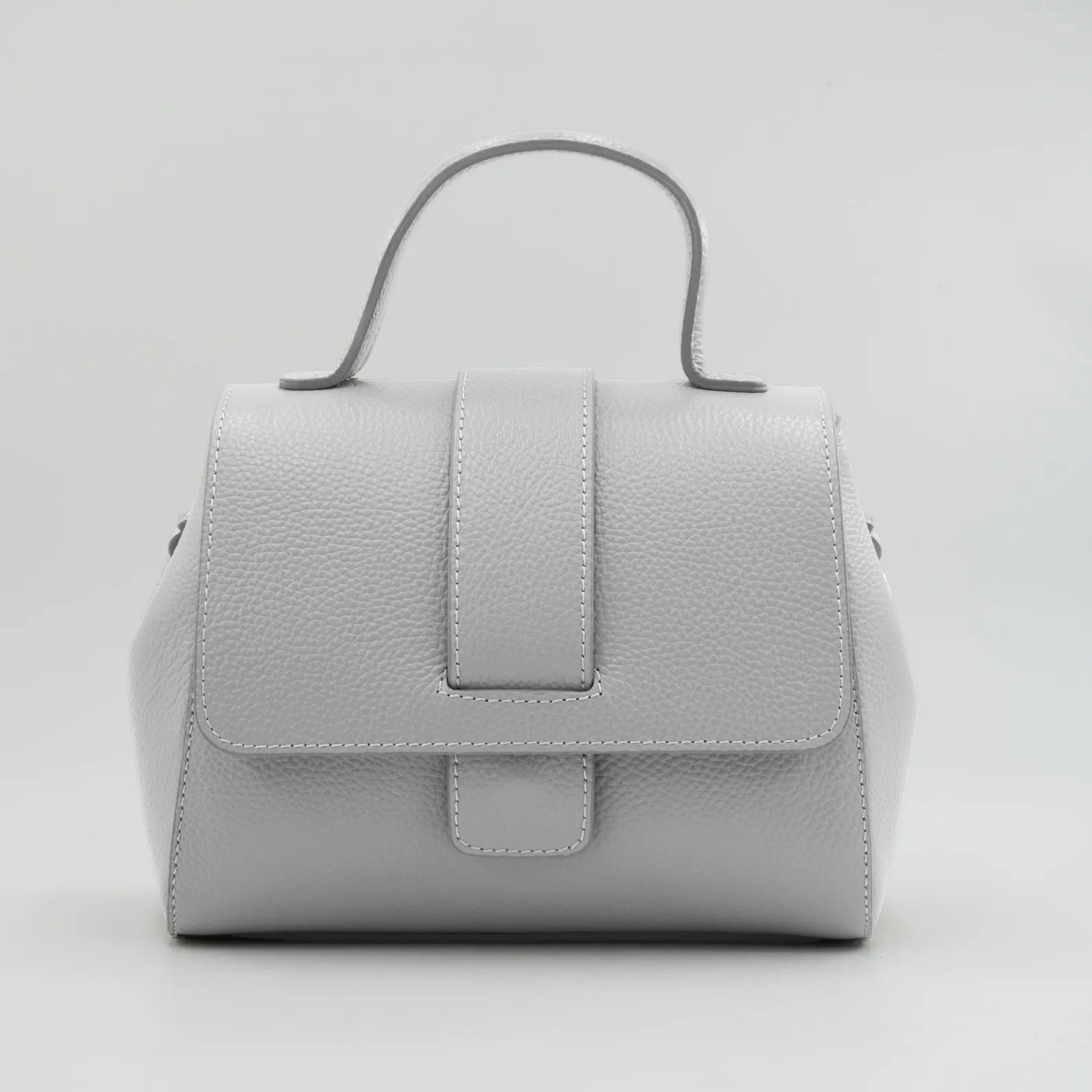 Italian Handmade Leather Bag for Women | Elegant Light Blue Tote From Florence, Made in Italy | Italian Leather Purse