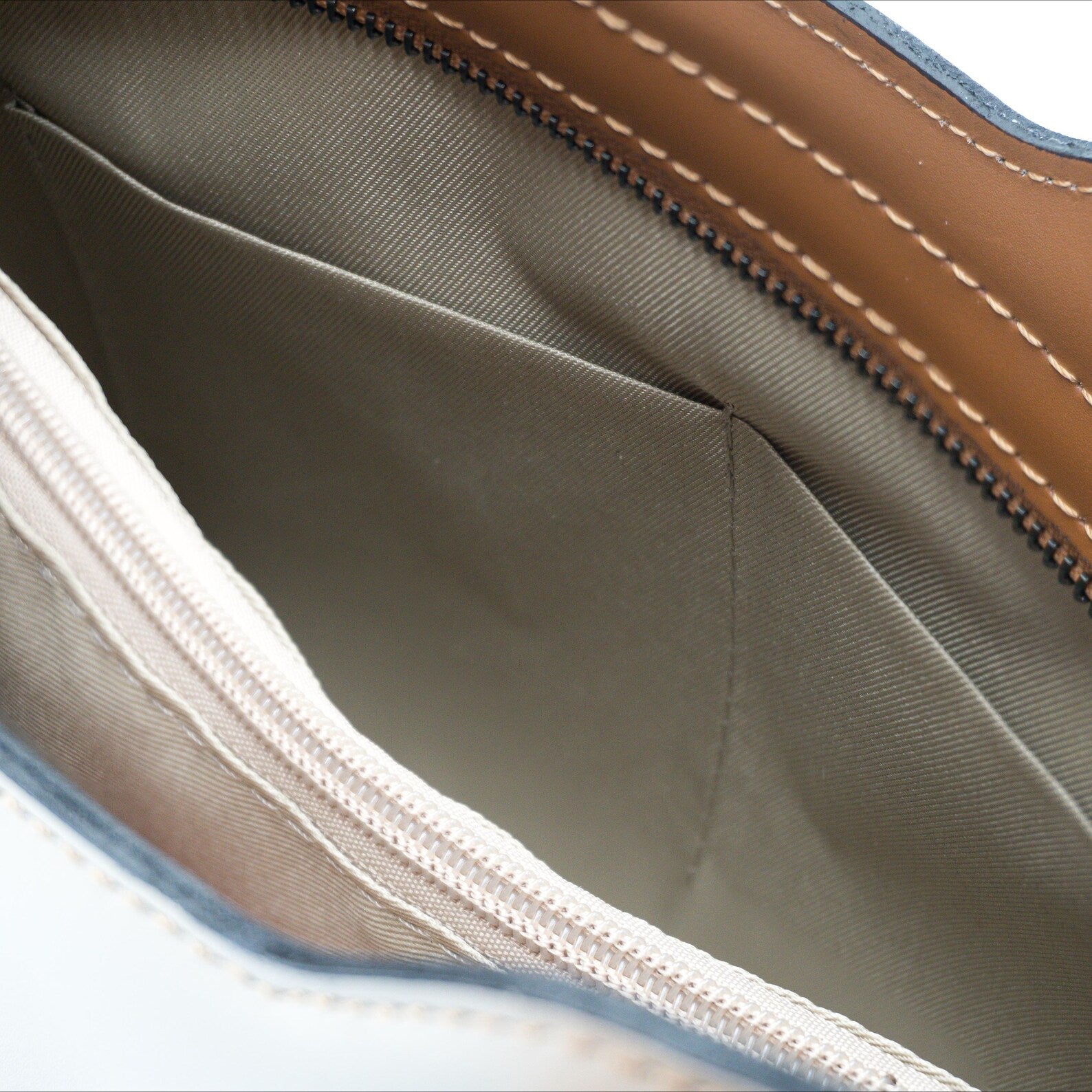 Italian Handmade Leather Bag for Women | Elegant Beige & Brown Tote From Florence, Made in Italy | Genuine Leather Purse