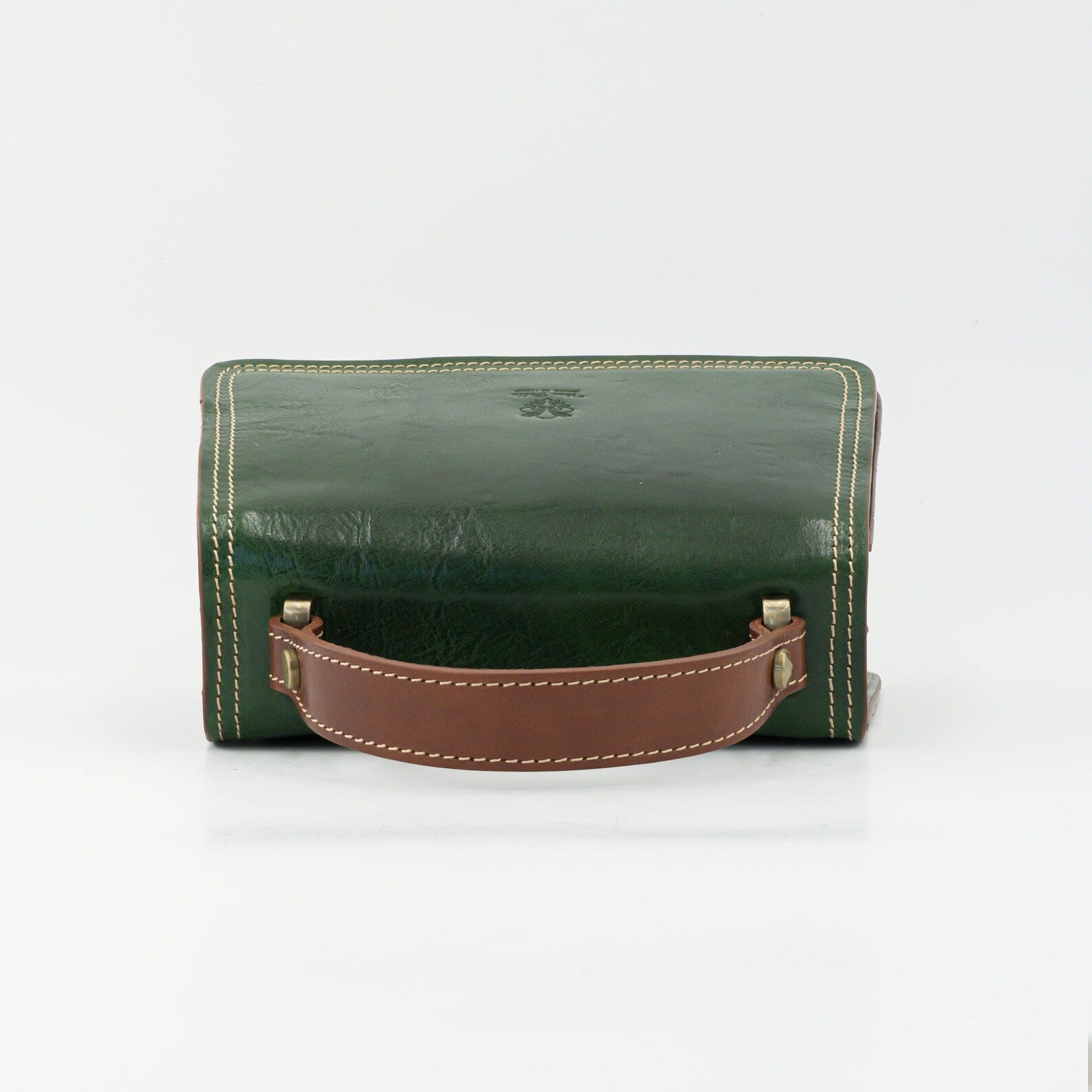 Italian Handmade Leather Bag for Women | Elegant Green Leather Purse Crossbody & Top Handle Ita Bag | From Florence, Made in Italy